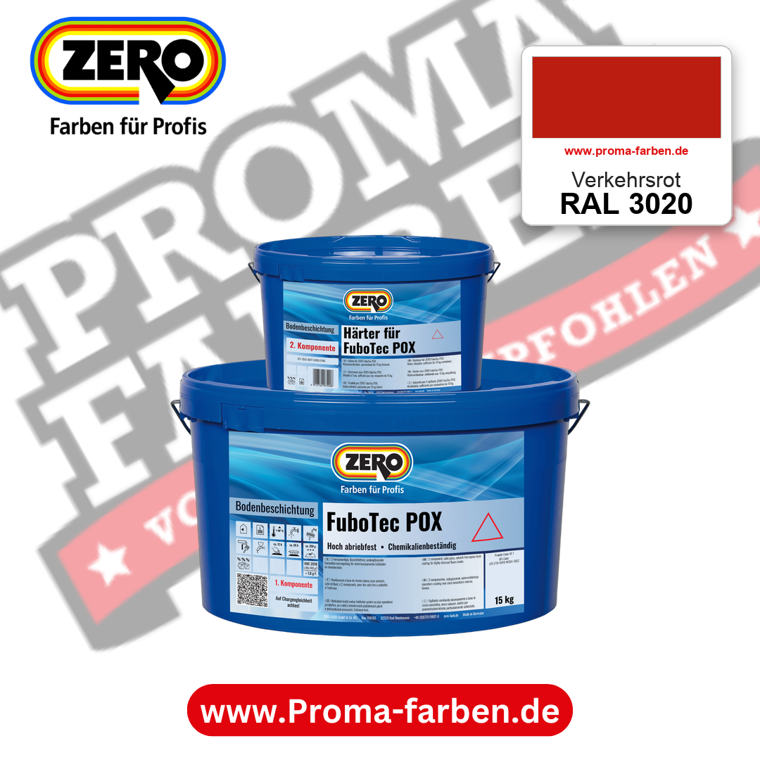 ZERO FuboTec 2K RAL 3020 Verkehrsrot – im ZERO-MiX-System, online kaufen bei Proma Farben