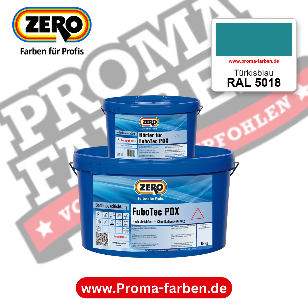 ZERO FuboTec 2K RAL 5018 Türkisblau – im ZERO-MiX-System, online kaufen bei Proma Farben