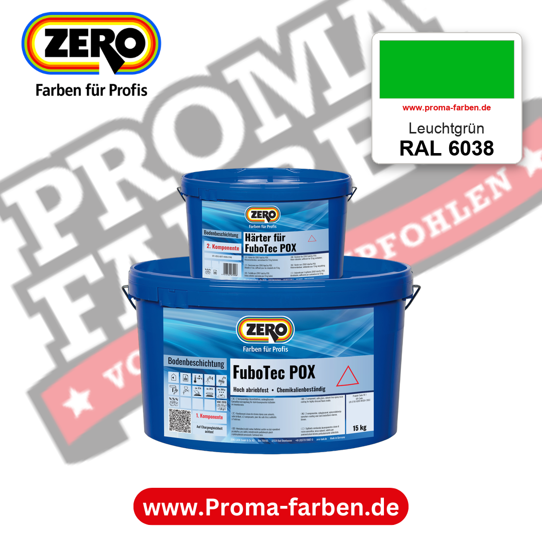 ZERO FuboTec 2K RAL 6038 Leuchtgrün – im ZERO-MiX-System, online kaufen bei Proma Farben