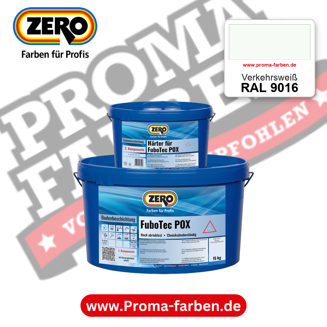 ZERO FuboTec 2K RAL 9016 Verkehrsweiß – im ZERO-MiX-System, online kaufen bei Proma Farben