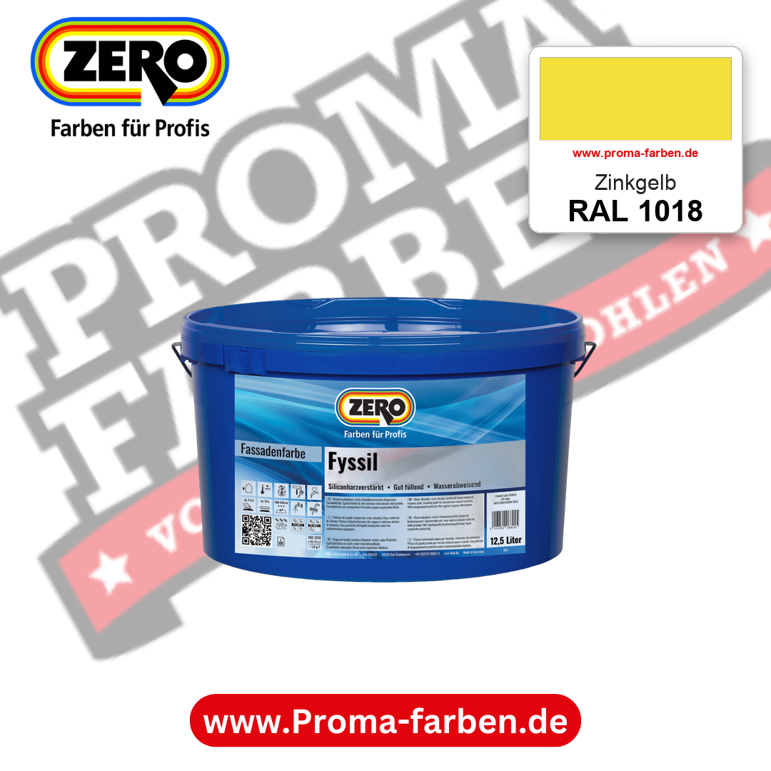 ZERO Fyssil RAL 1018 Zinkgelb – im ZERO-MiX-System, online kaufen bei Proma Farben