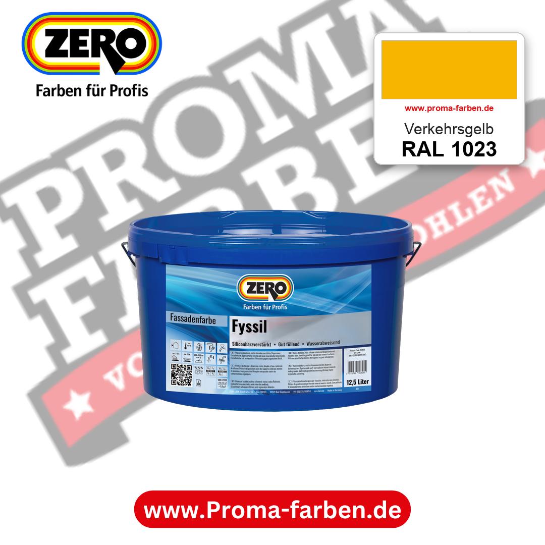 ZERO Fyssil RAL 1023 Verkehrsgelb – im ZERO-MiX-System, online kaufen bei Proma Farben