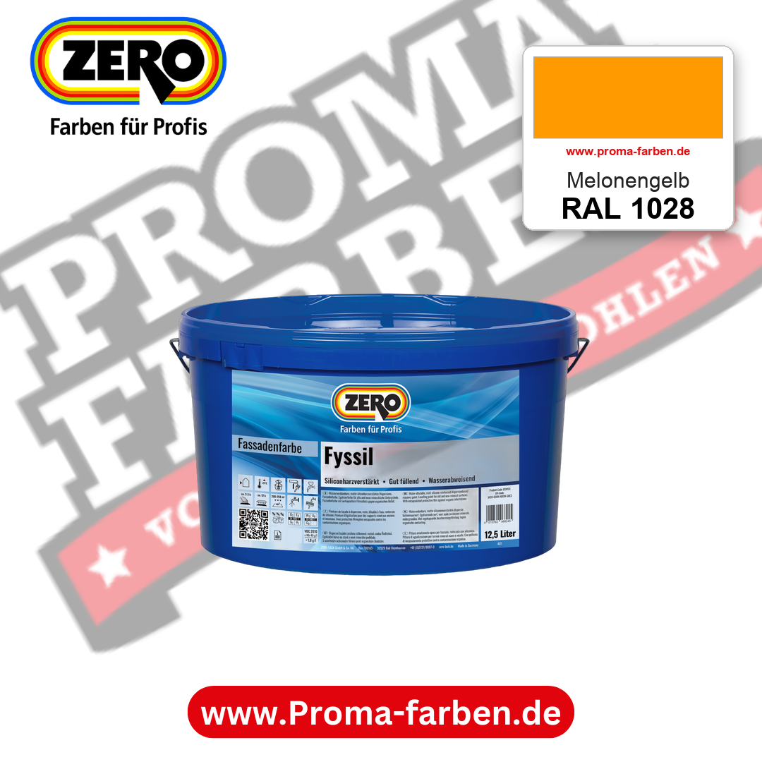 ZERO Fyssil RAL 1028 Melonengelb – im ZERO-MiX-System, online kaufen bei Proma Farben