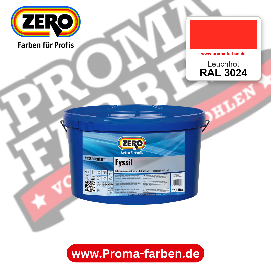 ZERO Fyssil RAL 3024 Leuchtrot – im ZERO-MiX-System, online kaufen bei Proma Farben