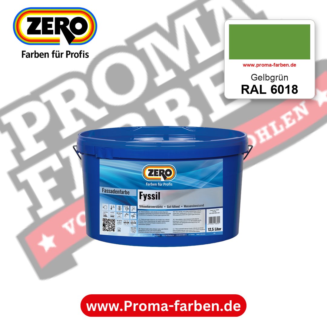 ZERO Fyssil RAL 6018 Gelbgrün – im ZERO-MiX-System, online kaufen bei Proma Farben