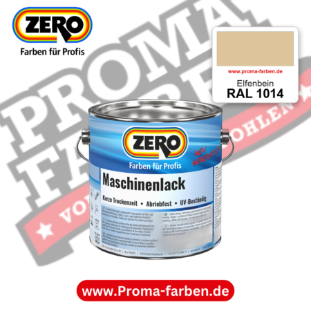 Zero Maschinenlack RAL 1014 Elfenbein – seidenmatter Alkydharz-Maschinenlack, online kaufen bei Proma Farben