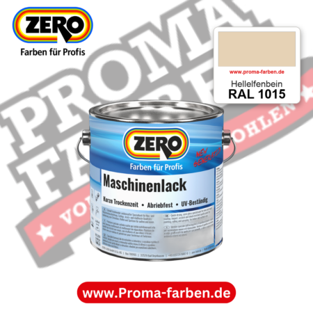 Zero Maschinenlack RAL 1015 Hellelfenbein – seidenmatter Alkydharz-Maschinenlack, online kaufen bei Proma Farben