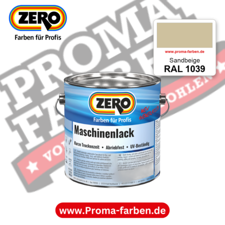Zero Maschinenlack RAL 1039 Sandbeige – seidenmatter Alkydharz-Maschinenlack, online kaufen bei Proma Farben