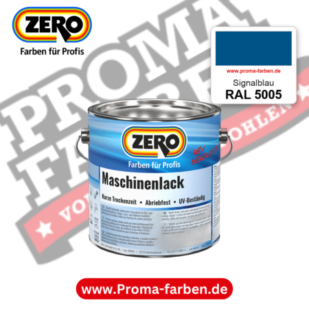 Zero Maschinenlack RAL 5005 Signalblau – seidenmatter Alkydharz-Maschinenlack, online kaufen bei Proma Farben