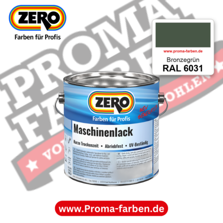 Zero Maschinenlack RAL 6031 Bronzegrün – seidenmatter Alkydharz-Maschinenlack, online kaufen bei Proma Farben