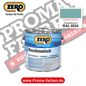 Zero Maschinenlack RAL 6034 Pastelltürkis – seidenmatter Alkydharz-Maschinenlack, online kaufen bei Proma Farben