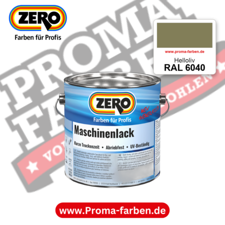 Zero Maschinenlack RAL 6040 Helloliv – seidenmatter Alkydharz-Maschinenlack, online kaufen bei Proma Farben