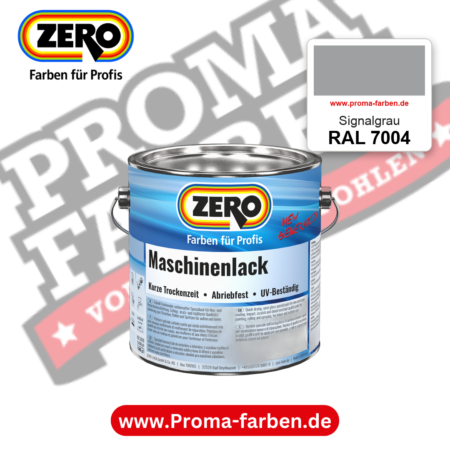 Zero Maschinenlack RAL 7004 Signalgrau – seidenmatter Alkydharz-Maschinenlack, online kaufen bei Proma Farben
