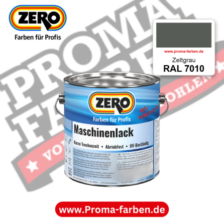 Zero Maschinenlack RAL 7010 Zeltgrau – seidenmatter Alkydharz-Maschinenlack, online kaufen bei Proma Farben