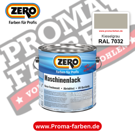 Zero Maschinenlack RAL 7032 Kieselgrau – seidenmatter Alkydharz-Maschinenlack, online kaufen bei Proma Farben
