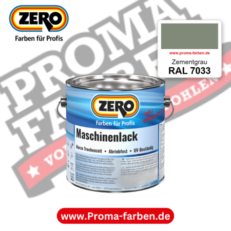 Zero Maschinenlack RAL 7033 Zementgrau – seidenmatter Alkydharz-Maschinenlack, online kaufen bei Proma Farben