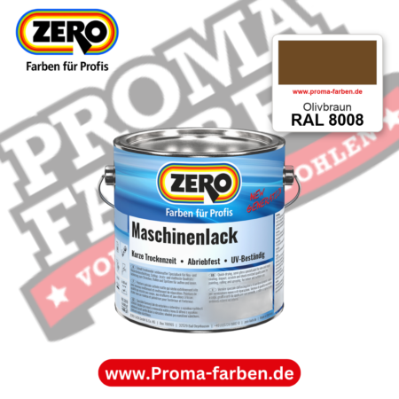 Zero Maschinenlack RAL 8008 Olivbraun – seidenmatter Alkydharz-Maschinenlack, online kaufen bei Proma Farben