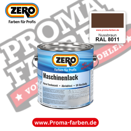 Zero Maschinenlack RAL 8011 Nussbraun – seidenmatter Alkydharz-Maschinenlack, online kaufen bei Proma Farben