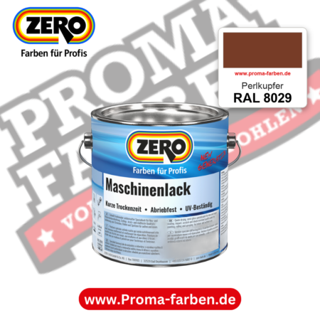 Zero Maschinenlack RAL 8029 Perlkupfer – seidenmatter Alkydharz-Maschinenlack, online kaufen bei Proma Farben
