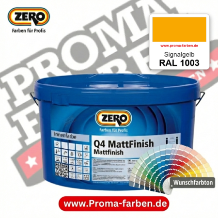 ZERO Q4 MattFinish RAL 1003 Signalgelb – im ZERO-MiX-System, online kaufen bei Proma Farben