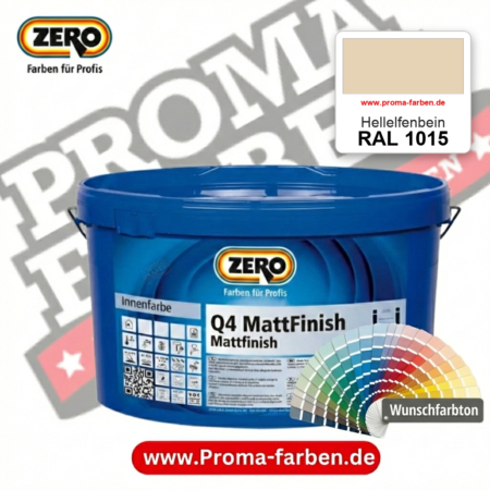 ZERO Q4 MattFinish RAL 1015 Hellelfenbein – im ZERO-MiX-System, online kaufen bei Proma Farben