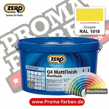 ZERO Q4 MattFinish RAL 1018 Zinkgelb – im ZERO-MiX-System, online kaufen bei Proma Farben