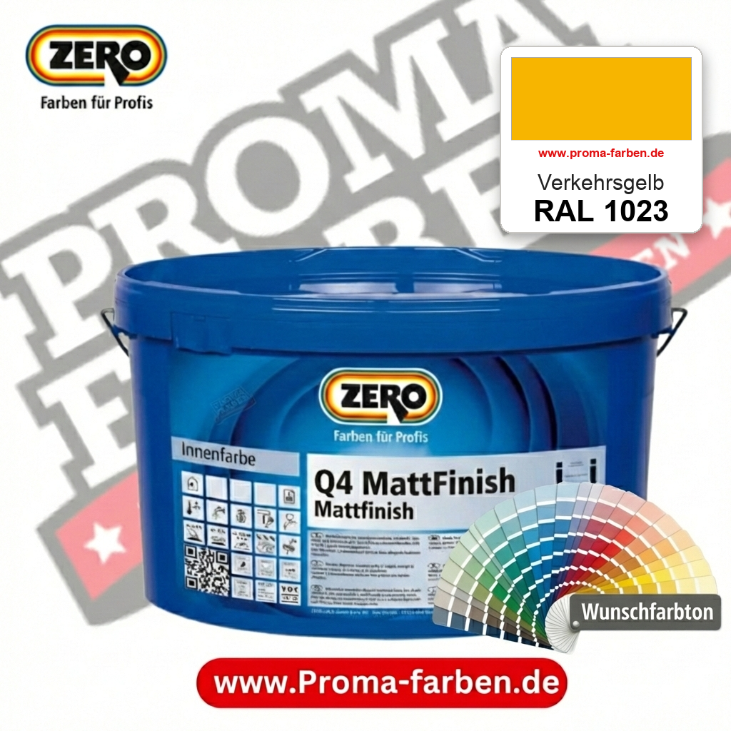 ZERO Q4 MattFinish RAL 1023 Verkehrsgelb – im ZERO-MiX-System, online kaufen bei Proma Farben