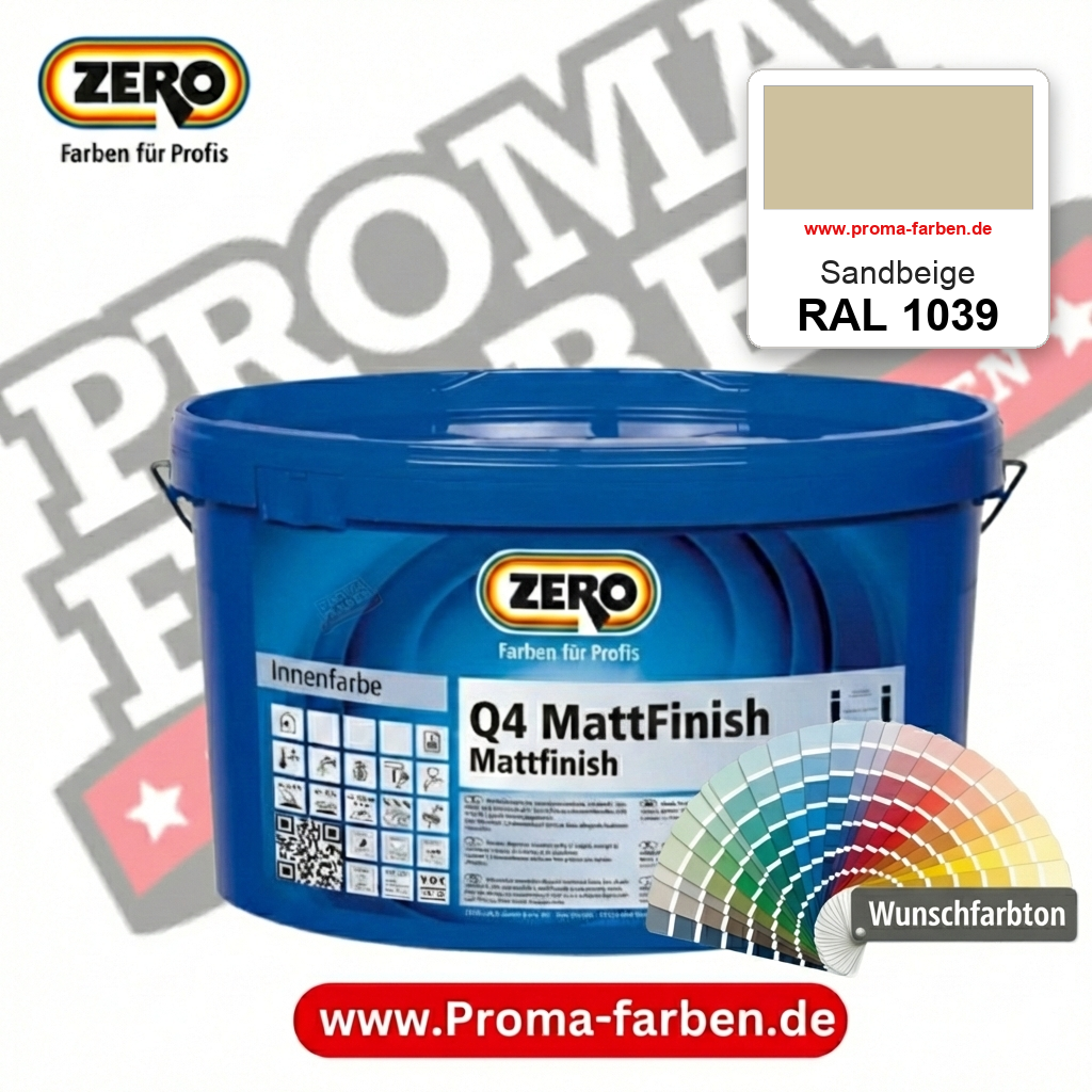 ZERO Q4 MattFinish RAL 1039 Sandbeige – im ZERO-MiX-System, online kaufen bei Proma Farben