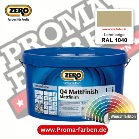 ZERO Q4 MattFinish RAL 1040 Lehmbeige – im ZERO-MiX-System, online kaufen bei Proma Farben
