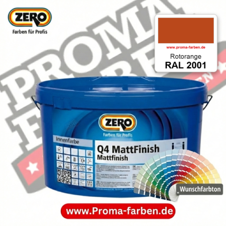 ZERO Q4 MattFinish RAL 2001 Rotorange – im ZERO-MiX-System, online kaufen bei Proma Farben