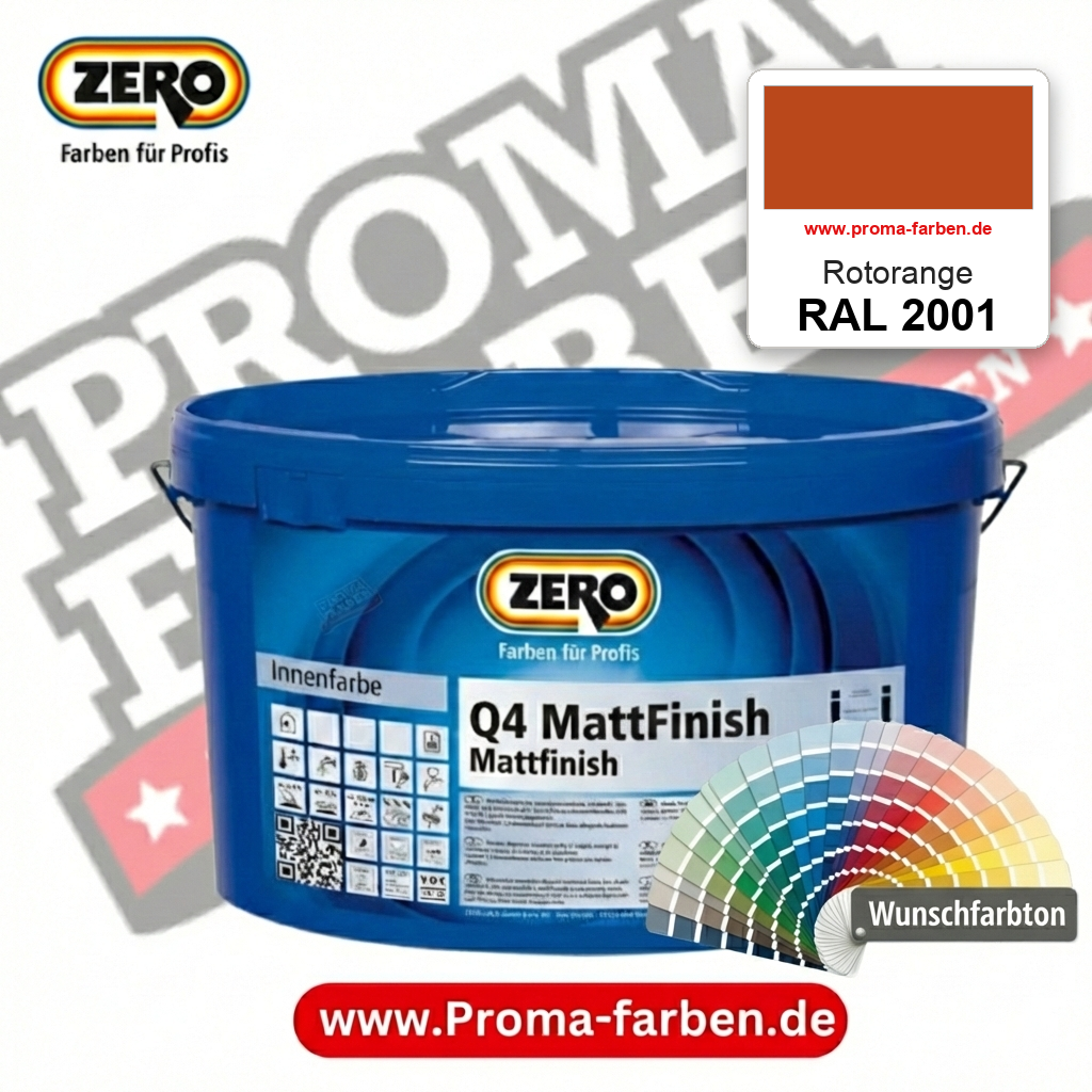 ZERO Q4 MattFinish RAL 2001 Rotorange – im ZERO-MiX-System, online kaufen bei Proma Farben