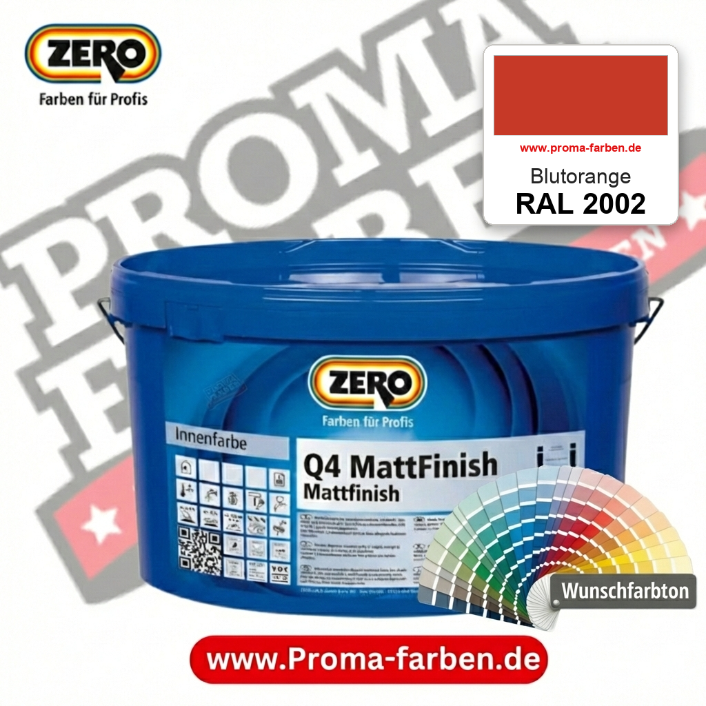 ZERO Q4 MattFinish RAL 2002 Blutorange – im ZERO-MiX-System, online kaufen bei Proma Farben