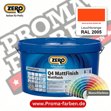 ZERO Q4 MattFinish RAL 2005 Leuchtorange – im ZERO-MiX-System, online kaufen bei Proma Farben