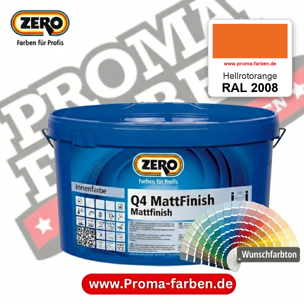 ZERO Q4 MattFinish RAL 2008 Hellrotorange – im ZERO-MiX-System, online kaufen bei Proma Farben