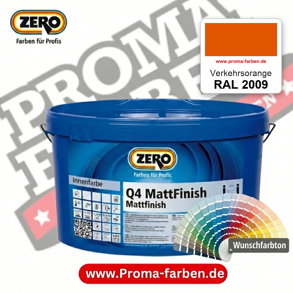 ZERO Q4 MattFinish RAL 2009 Verkehrsorange – im ZERO-MiX-System, online kaufen bei Proma Farben