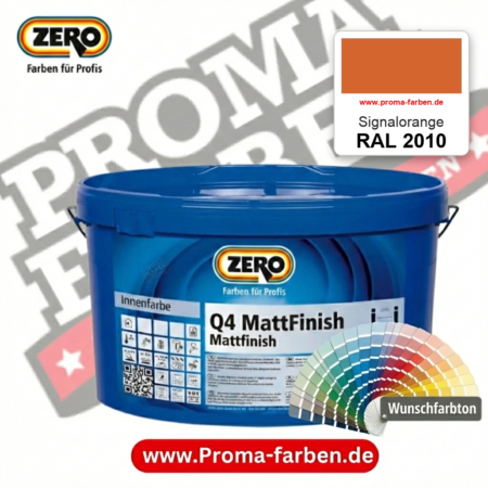 ZERO Q4 MattFinish RAL 2010 Signalorange – im ZERO-MiX-System, online kaufen bei Proma Farben