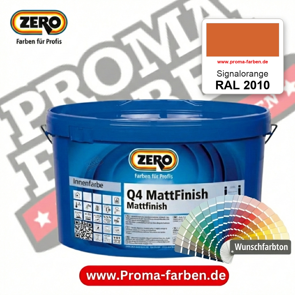 ZERO Q4 MattFinish RAL 2010 Signalorange – im ZERO-MiX-System, online kaufen bei Proma Farben