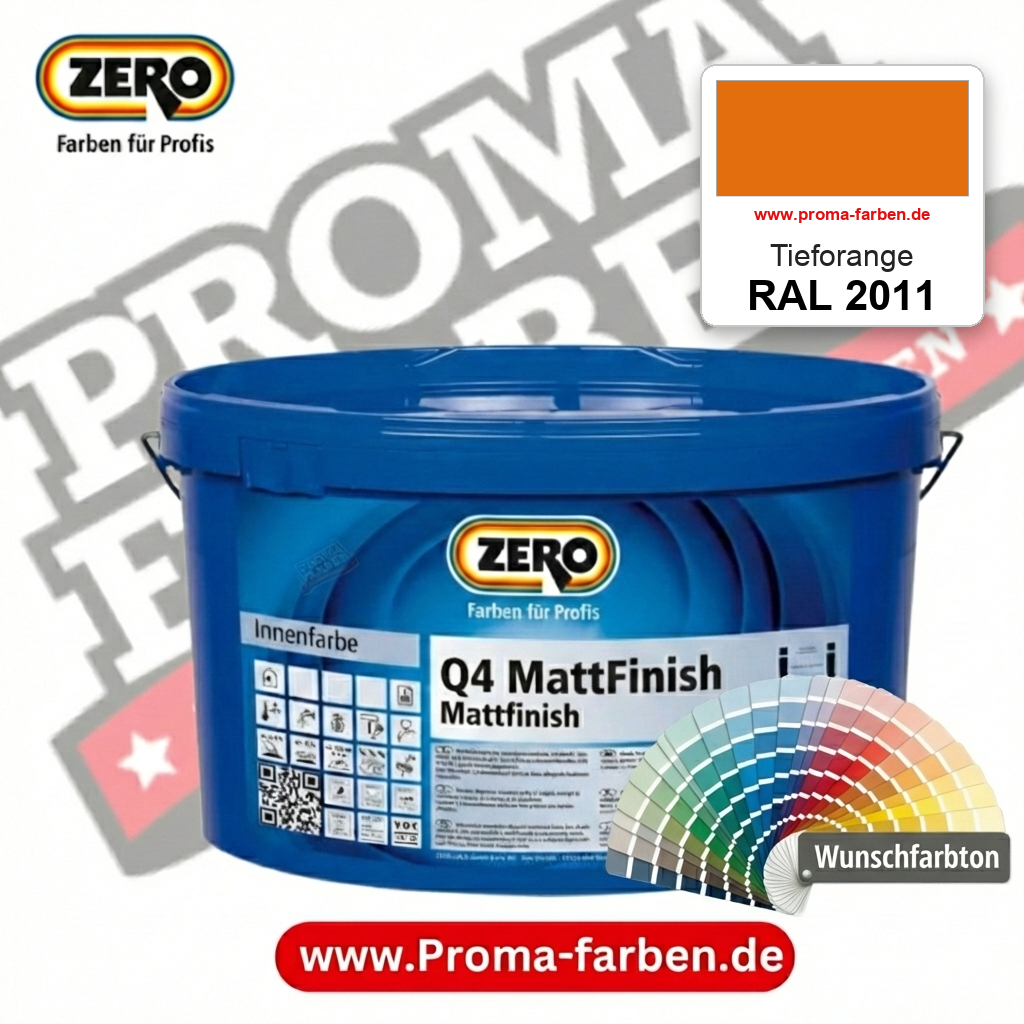 ZERO Q4 MattFinish RAL 2011 Tieforange – im ZERO-MiX-System, online kaufen bei Proma Farben