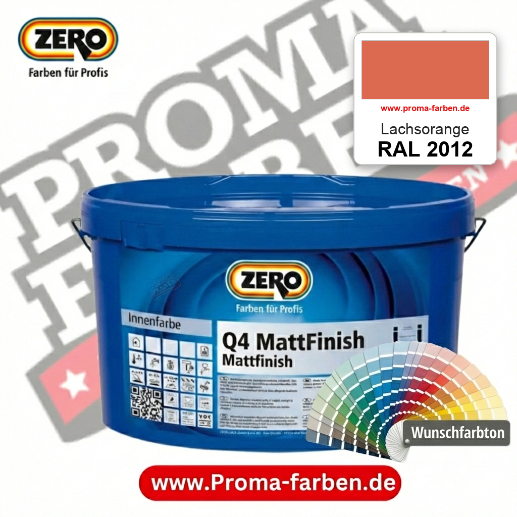 ZERO Q4 MattFinish RAL 2012 Lachsorange – im ZERO-MiX-System, online kaufen bei Proma Farben