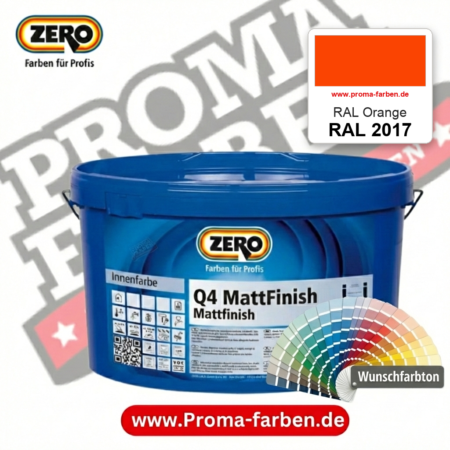 ZERO Q4 MattFinish RAL 2017 RAL Orange – im ZERO-MiX-System, online kaufen bei Proma Farben