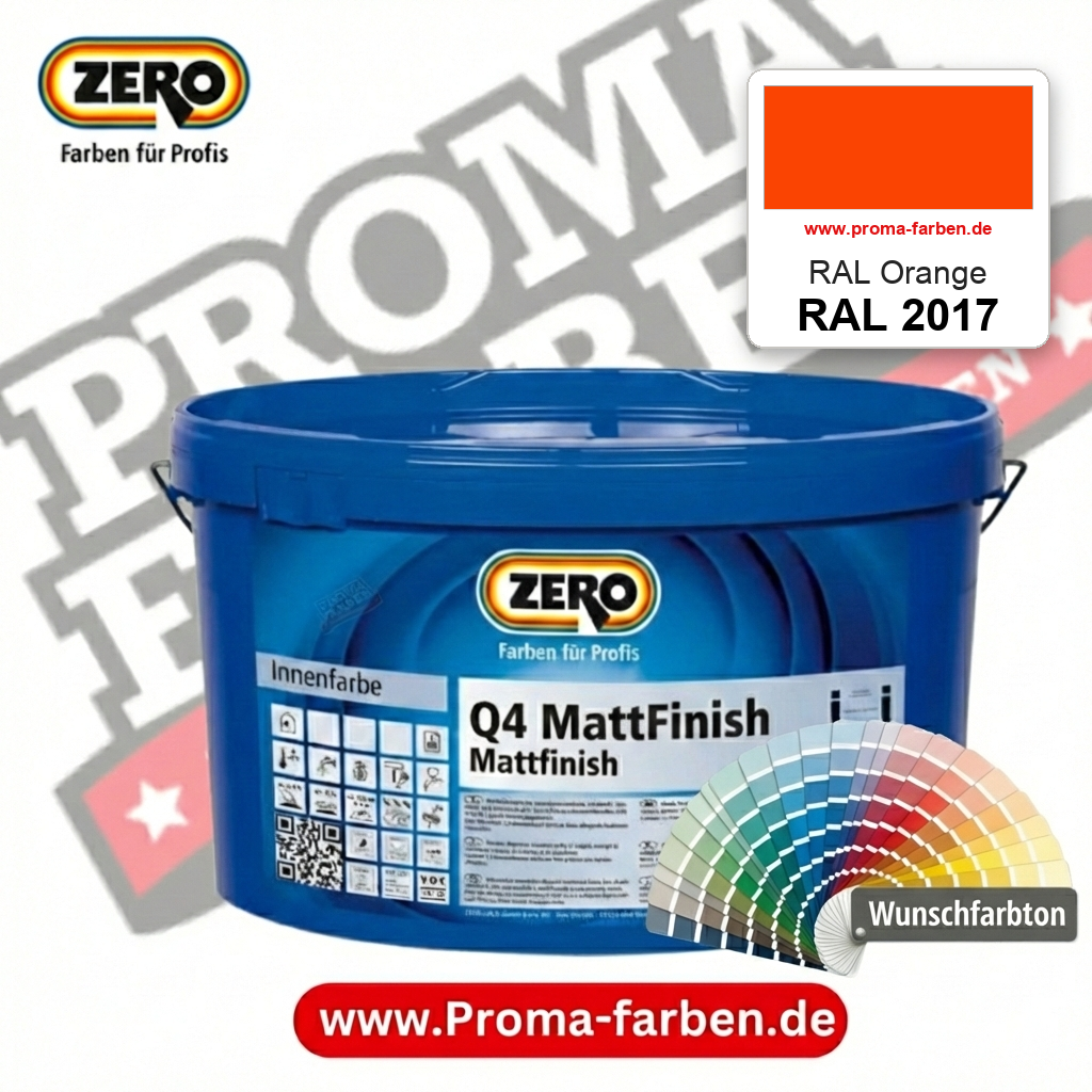 ZERO Q4 MattFinish RAL 2017 RAL Orange – im ZERO-MiX-System, online kaufen bei Proma Farben