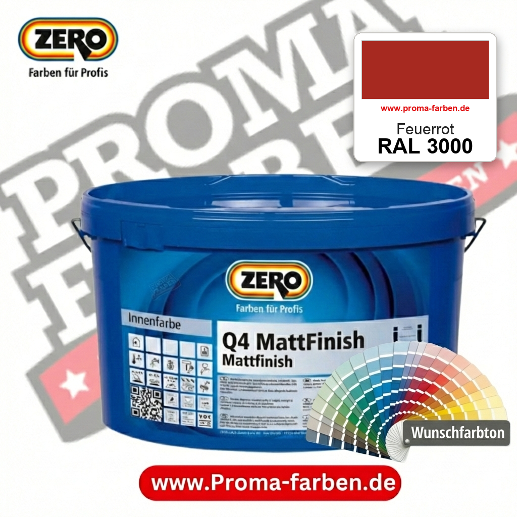 ZERO Q4 MattFinish RAL 3000 Feuerrot – im ZERO-MiX-System, online kaufen bei Proma Farben