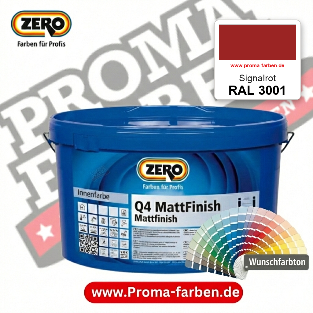 ZERO Q4 MattFinish RAL 3001 Signalrot – im ZERO-MiX-System, online kaufen bei Proma Farben