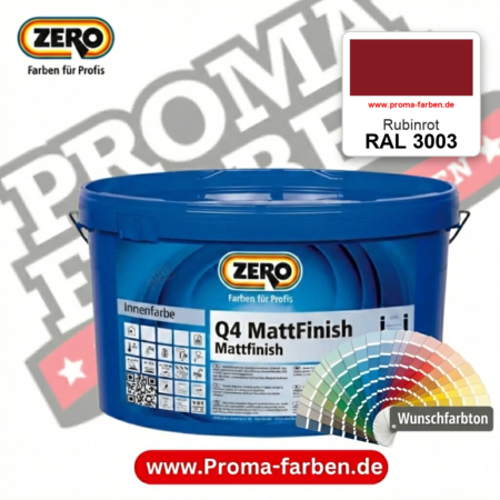 ZERO Q4 MattFinish RAL 3003 Rubinrot – im ZERO-MiX-System, online kaufen bei Proma Farben