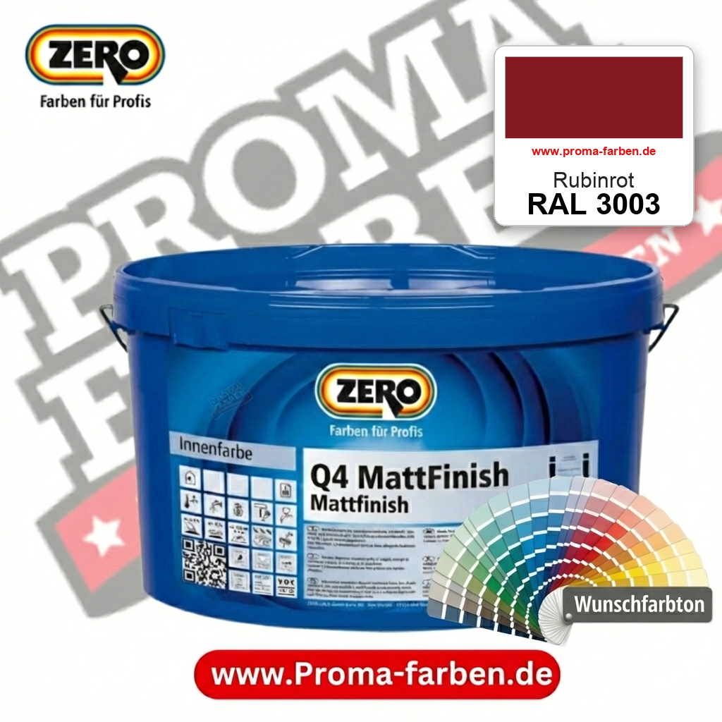 ZERO Q4 MattFinish RAL 3003 Rubinrot – im ZERO-MiX-System, online kaufen bei Proma Farben