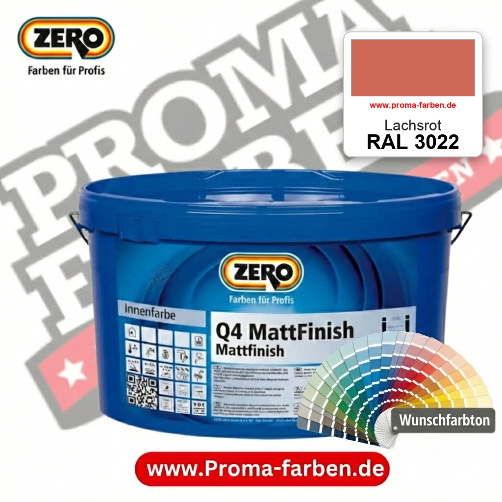 ZERO Q4 MattFinish RAL 3022 Lachsrot – im ZERO-MiX-System, online kaufen bei Proma Farben