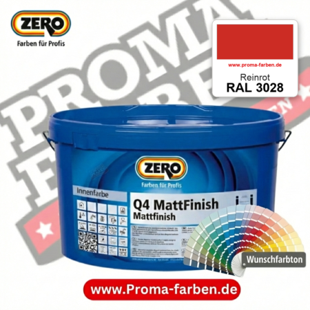 ZERO Q4 MattFinish RAL 3028 Reinrot – im ZERO-MiX-System, online kaufen bei Proma Farben