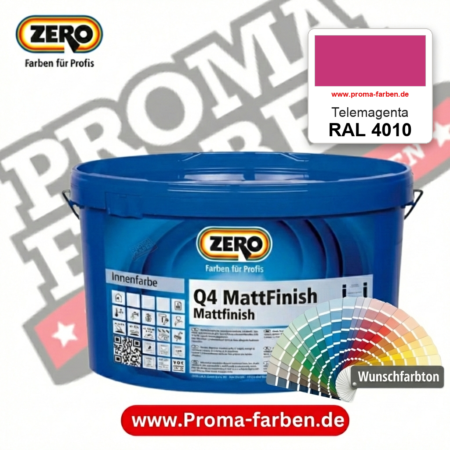 ZERO Q4 MattFinish RAL 4010 Telemagenta – im ZERO-MiX-System, online kaufen bei Proma Farben