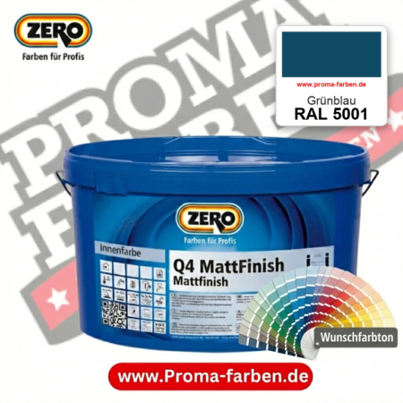 ZERO Q4 MattFinish RAL 5001 Grünblau – im ZERO-MiX-System, online kaufen bei Proma Farben