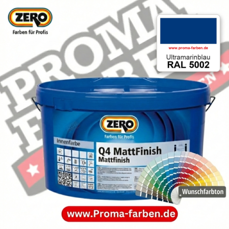 ZERO Q4 MattFinish RAL 5002 Ultramarinblau – im ZERO-MiX-System, online kaufen bei Proma Farben